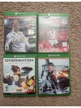Xbox One Games Lot FIFA 18 NBA 116 Overwatch Battlefield 4